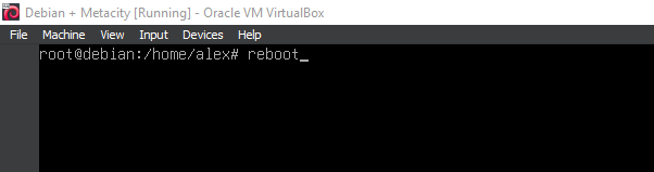 Running 'reboot'
